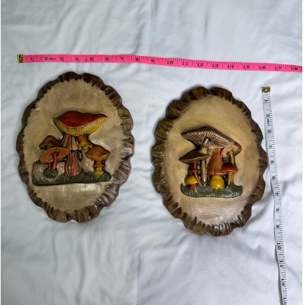 Vintage Ceramic Mushroom Wall Plaques - Picture 5 of 15
